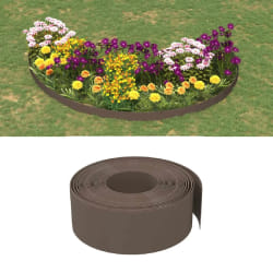 vidaXL Bordures de jardin 3 pcs marron 10 m 20 cm polyéthylène