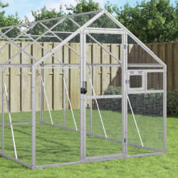 vidaXL Volière - Argenté 1.79x4x1.85 m Aluminium