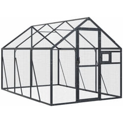 Vidaxl - Volière anthracite 1,79x3x1,85 m aluminium