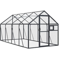 Vidaxl - Volière anthracite 1,79x4x1,85 m aluminium