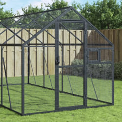 vidaXL Volière en aluminium - Anthracite