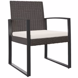 VidaXL 360204, Terrace, Siège rembourré, Polyester, Marron, Crème, Blanc, 545 mm, 570 mm