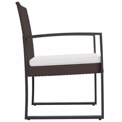 VidaXL 360204 chaise d'extérieur Terrace Siège rembourré Polyester Marron, Crème, Blanc - Vue supplémentaire 4