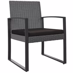 VidaXL 360205, Terrace, Siège rembourré, Polyester, Noir, Gris, 545 mm, 570 mm