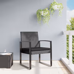 VidaXL 360205 chaise d'extérieur Terrace Siège rembourré Polyester Noir, Gris