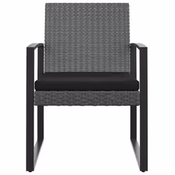 VidaXL 360205 chaise d'extérieur Terrace Siège rembourré Polyester Noir, Gris