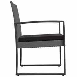 VidaXL 360205 chaise d'extérieur Terrace Siège rembourré Polyester Noir, Gris - Vue supplémentaire 4
