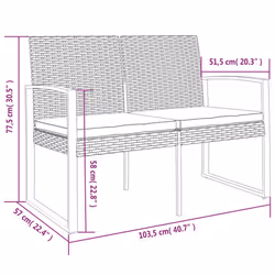 VidaXL 360211 banc de jardin Polyester, Tissu - Vue supplémentaire 7