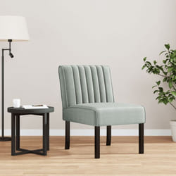 Vidaxl - Fauteuil sans accoudoirs gris clair velours