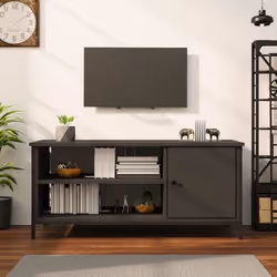 vidaXL Meuble TV noir 100x40x45 cm bois d'ingénierie