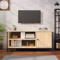 Avec un design élégant mais pratique, ce meuble TV est destiné à devenir un point de mire de votre pièce. Matériau durable :  ...