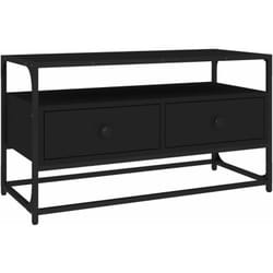 Vidaxl - Meuble tv noir 80x35x45 cm bois d'ingénierie