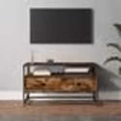 vidaXL Meuble TV chêne fumé 80x35x45 cm bois d'ingénierie
