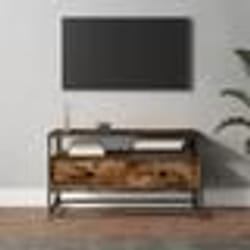 vidaXL Meuble TV chêne fumé 80x35x45 cm bois d'ingénierie