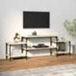 vidaXL Meuble TV Chêne sonoma 157x35x52 cm bois d'ingénierie