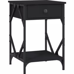 Cette table de chevet tendance, de style industriel, est conçue pour donner une nouvelle dimension à votre intérieur. Matéria ...