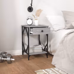 VidaXL 826341 Table de nuit et table de chevet Chêne