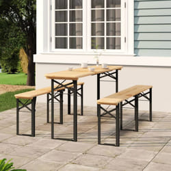 Vidaxl - Ensemble de tables à bière pliantes 3 pcs bois massif de sapin