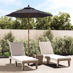 Ce parasol de jardin est parfait pour créer de l'ombre et vous protéger des rayons UV nocifs du soleil. Matériau durable : fa ...