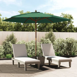 Vidaxl - Parasol de jardin avec mât en bois vert 299x240 cm