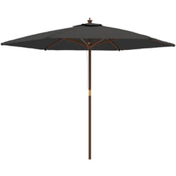 Parasol de jardin avec mât en bois anthracite 299x240 cm