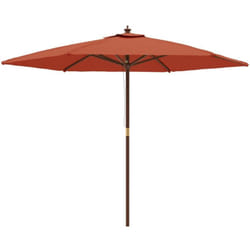 Vidaxl - Parasol de jardin avec mât en bois terre cuite 299x240 cm