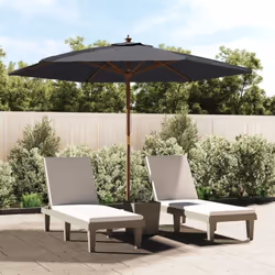 Ce parasol de jardin est parfait pour créer de l'ombre et vous protéger des rayons UV nocifs du soleil. Matériau durable : fa ...