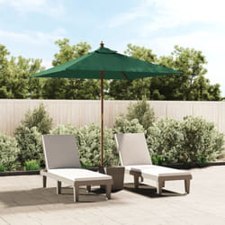 Parasol de jardin avec mât en bois vert 198x198x231 cm Vidaxl