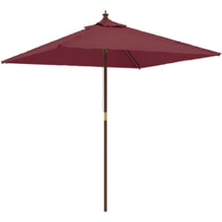 Parasol de jardin avec mât en bois rouge bordeaux 198x198x231cm Vidaxl