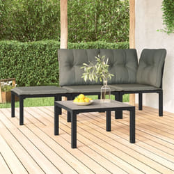 Vidaxl - Table basse de jardin gris 55x55x31 cm dpc et acier