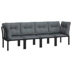 VidaXL 362802 banc de jardin Rotin, Acier