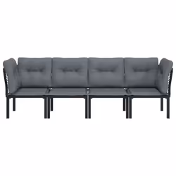 VidaXL 362802 banc de jardin Rotin, Acier - Vue supplémentaire 3
