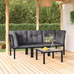 VidaXL 362803 banc de jardin Rotin, Acier - Vue supplémentaire 2