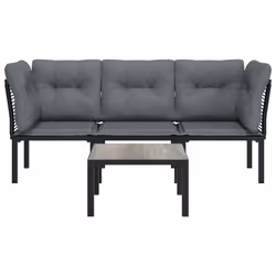 VidaXL 362803 banc de jardin Rotin, Acier - Vue supplémentaire 3