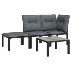 VidaXL 362804 banc de jardin Rotin, Acier