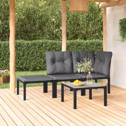 VidaXL 362804 banc de jardin Rotin, Acier
