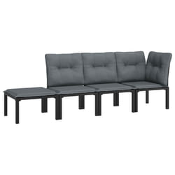 VidaXL 362805 banc de jardin Rotin, Acier
