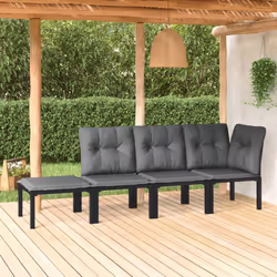 VidaXL 362805 banc de jardin Rotin, Acier - Vue supplémentaire 2