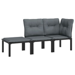 VidaXL 362806 banc de jardin Rotin, Acier