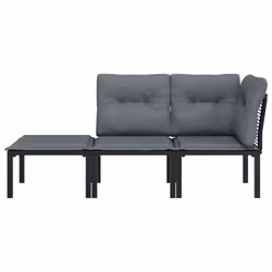 VidaXL 362806 banc de jardin Rotin, Acier - Vue supplémentaire 3
