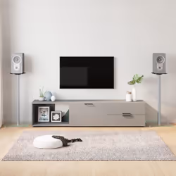 Profitez de la qualité de votre système audio autonome grâce à cette paire de supports de haut-parleurs. Matériau durable : a ...