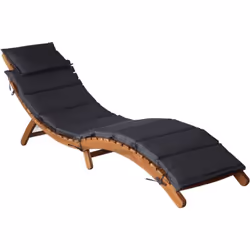 Cette chaise longue avec coussins a un design élégant et attrayant et constitue un excellent ajout à votre jardin, patio ou t ...