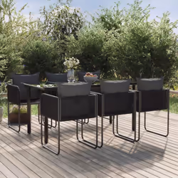 Créez une esthétique convaincante et uniforme dans votre espace extérieur avec cet ensemble de salle à manger de jardin ! Mat ...