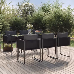 Créez une esthétique convaincante et uniforme dans votre espace extérieur avec cet ensemble de salle à manger de jardin ! Mat ...