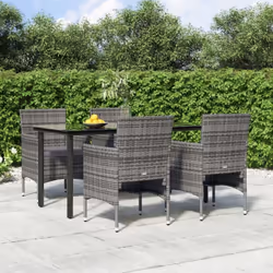 Cet ensemble de salle à manger de jardin, au design élégant et contemporain, est un excellent choix pour manger ou se détendr ...