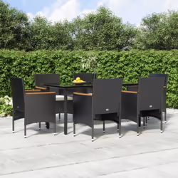 Cet ensemble de salle à manger de jardin, au design élégant et contemporain, est un excellent choix pour manger ou se détendr ...