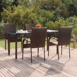 Cet ensemble de salle à manger de jardin est un excellent choix pour manger ou vous détendre dans l'espace extérieur ! Matéri ...