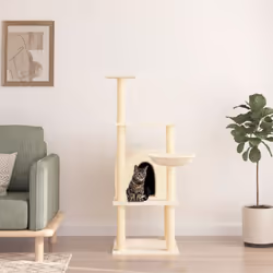 Gardez vos adorables chats amusés sans fin avec cet arbre à chat tout-en-un ! Tour pour chats tout-en-un : le mobilier pour c ...