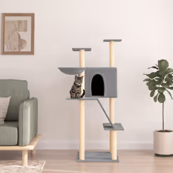 Gardez vos adorables chats amusés sans fin avec cet arbre à chat tout-en-un ! Tour pour chats tout-en-un : le mobilier pour c ...