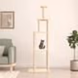 vidaXL Arbre à chat avec griffoirs en sisal crème 183 cm